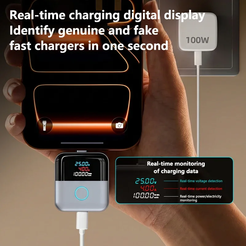 Adapter Lenovo 140W Smart Full Charge z funkcją samoczynnego odcięcia, cyfrowym wyświetlaczem i uniwersalnym automatycznym odłączaniem do zapobiegania ładowaniu w nocy. — zdjęcie produktu 5