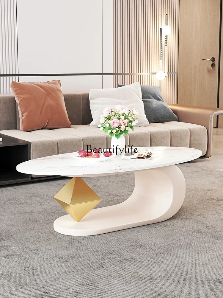 

LD33Coffee Table Small Table Minimalistic Small Apartment Living Room Sofa Light Luxury Side Table