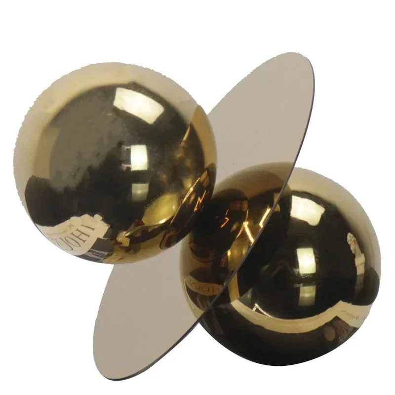 Stainless Steel Golden Ball Abstract Crafts Desk Decoration Sphericity Geometric Artwork Ornaments Room Aesthetics Decor