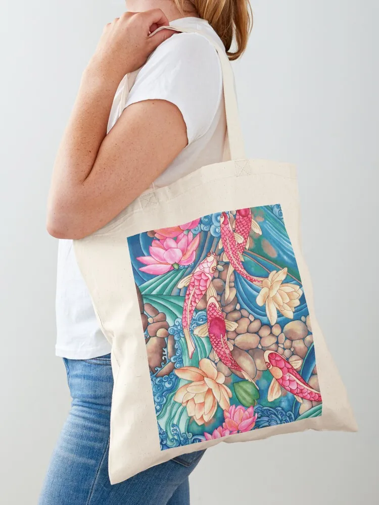 

Koi Pond Tote Bag bags woman 2026 women bag reusable shopping bag