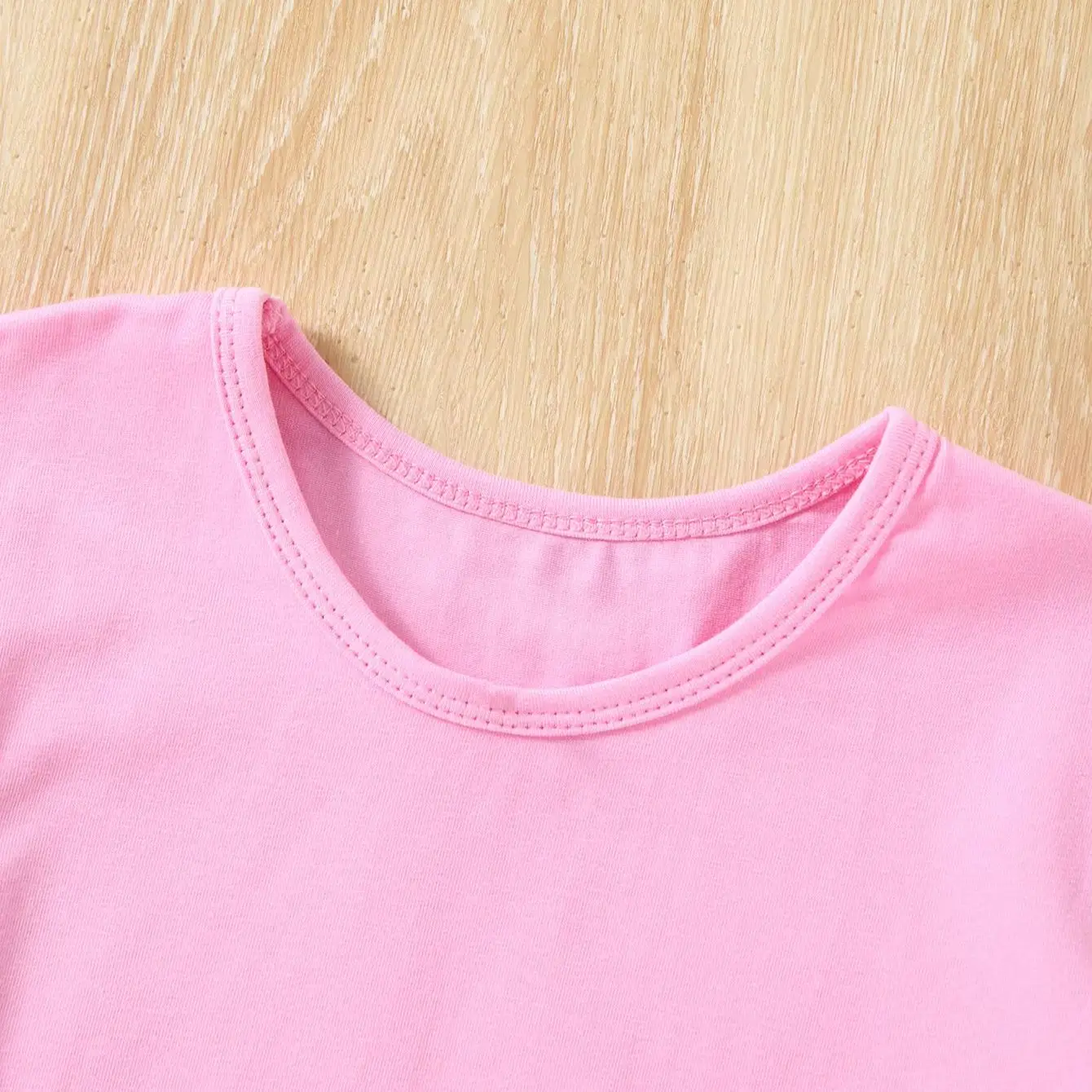 Kids Pink Graphic T Shirt Stay In Club Cartoon Print Short Sleeve Tees Girls Casual Cotton Tops Cute Home Life Doodle Pattern Ch