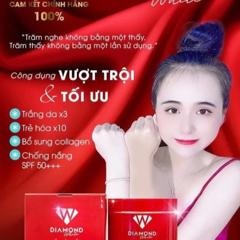 Body Ngoc Trinh Diamond White Chinh Hang Whitening Body , Brightening, Moisturizing and Sunscreen Extreme Strong Lightening