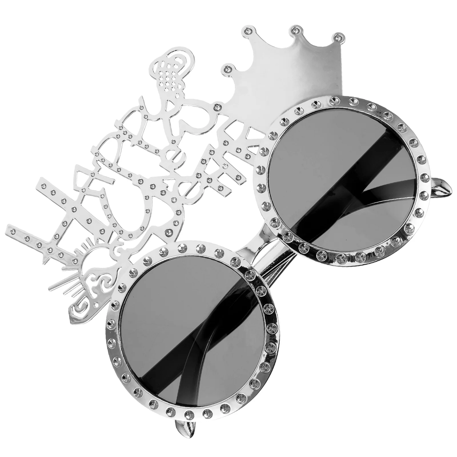 

Party Glasses New Year Eve Sunglasses Fun Photo Prop for Celebration Crown Design Stylish and Attractive Look for Men Women All