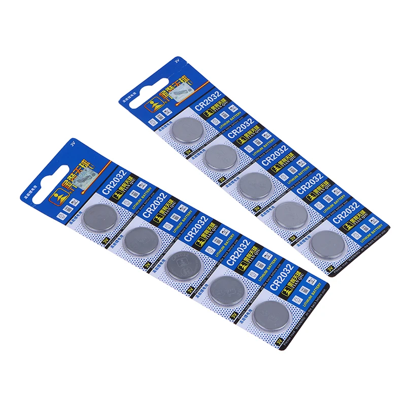 2/5Pcs CR2032 CR 2032 3V Lithium Battery Brand New For Toy Watch Car Remote Control Calculator Motherboard Button Coin Cell