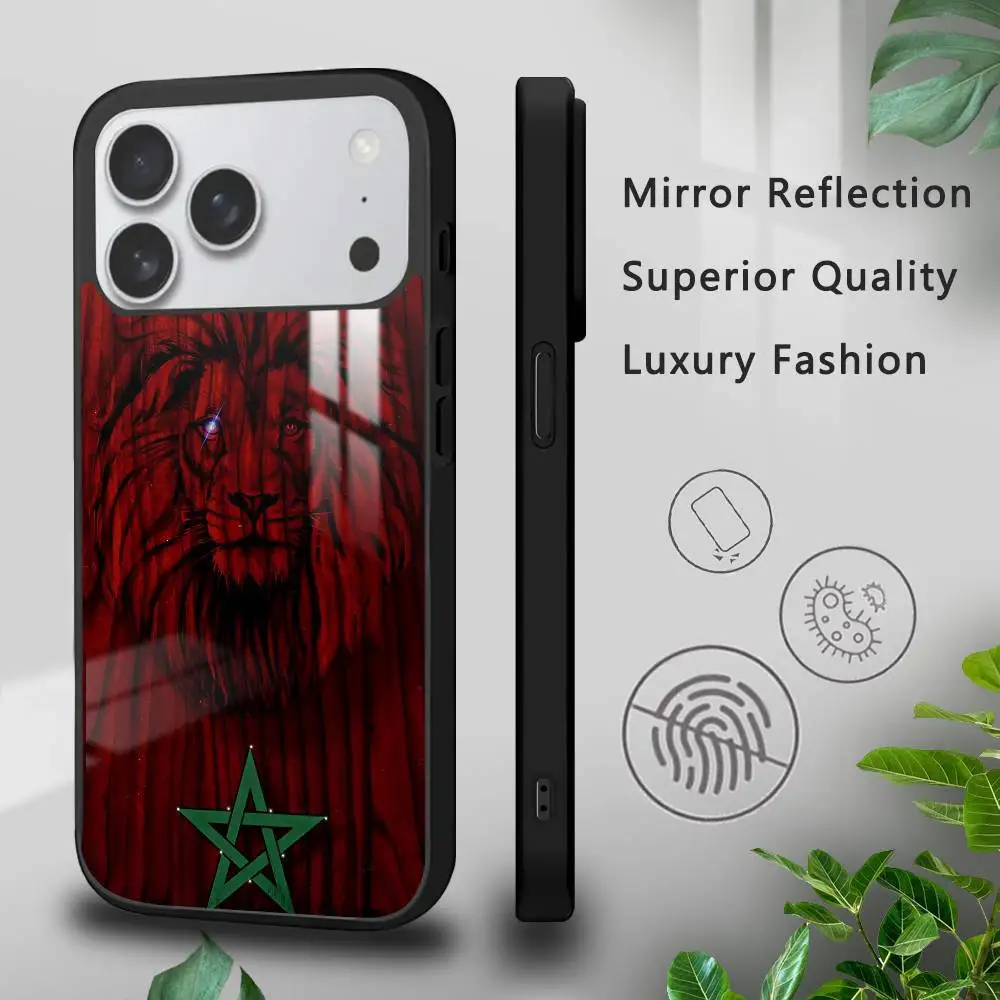 

Cool M-Morocco Flag Phone Case For iPhone 17 16 15 14 13 12 11 Pro Xs Max Mini Plus Celulares Hard Funda