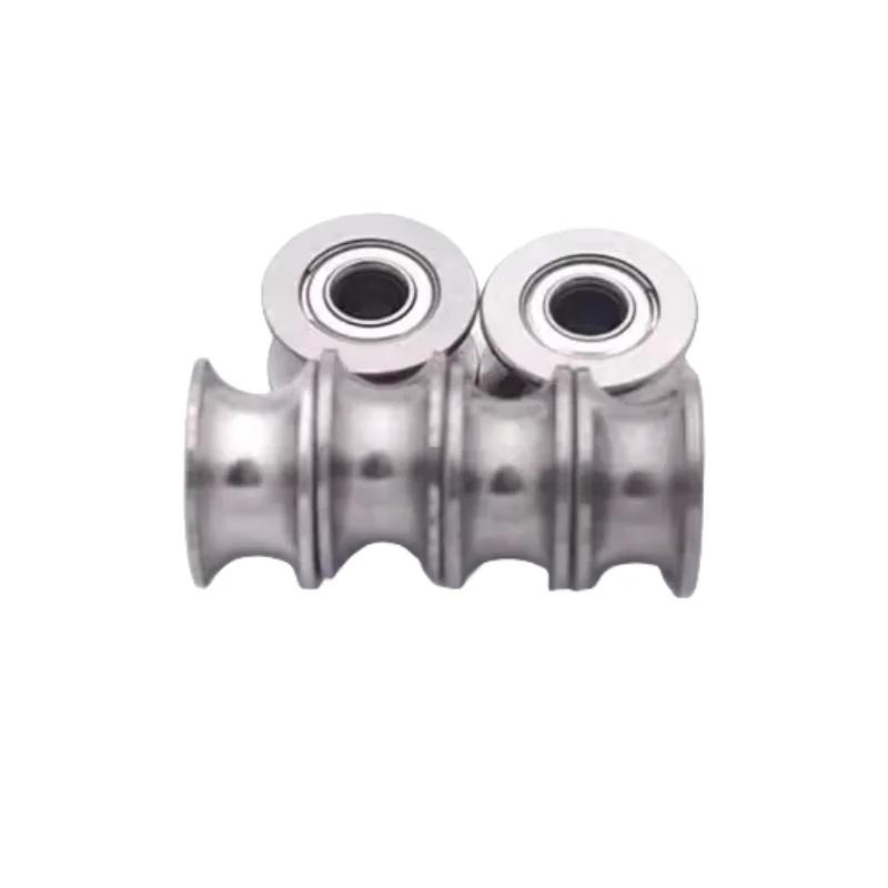 100pcs U624ZZ U Groove pulley  4x13x7 mm track guide roller bearing 624UU 4*13*7mm u-shaped slot wheel bearings