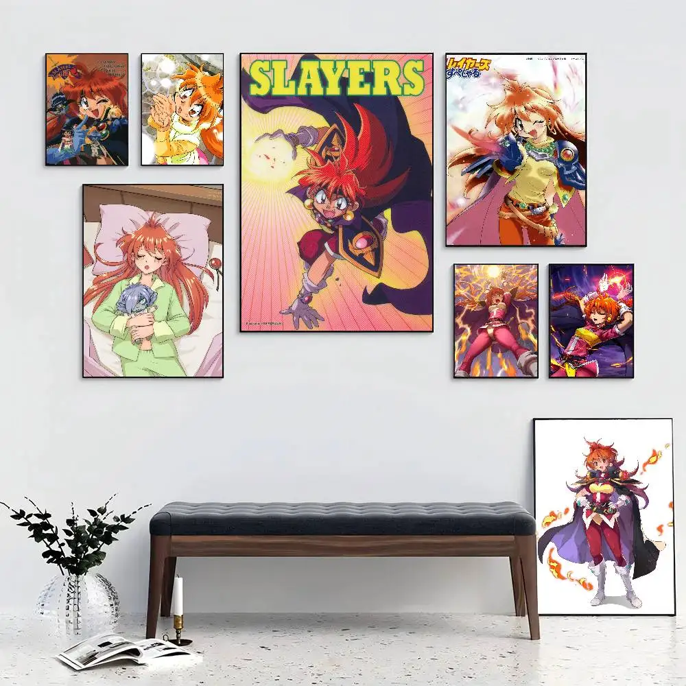 Lina Inverse Anime S-Slayers Posters Living Room Bar Cafe Quality Canvas Vintage Style Comics Painting Art Home Wall Decor Pictu