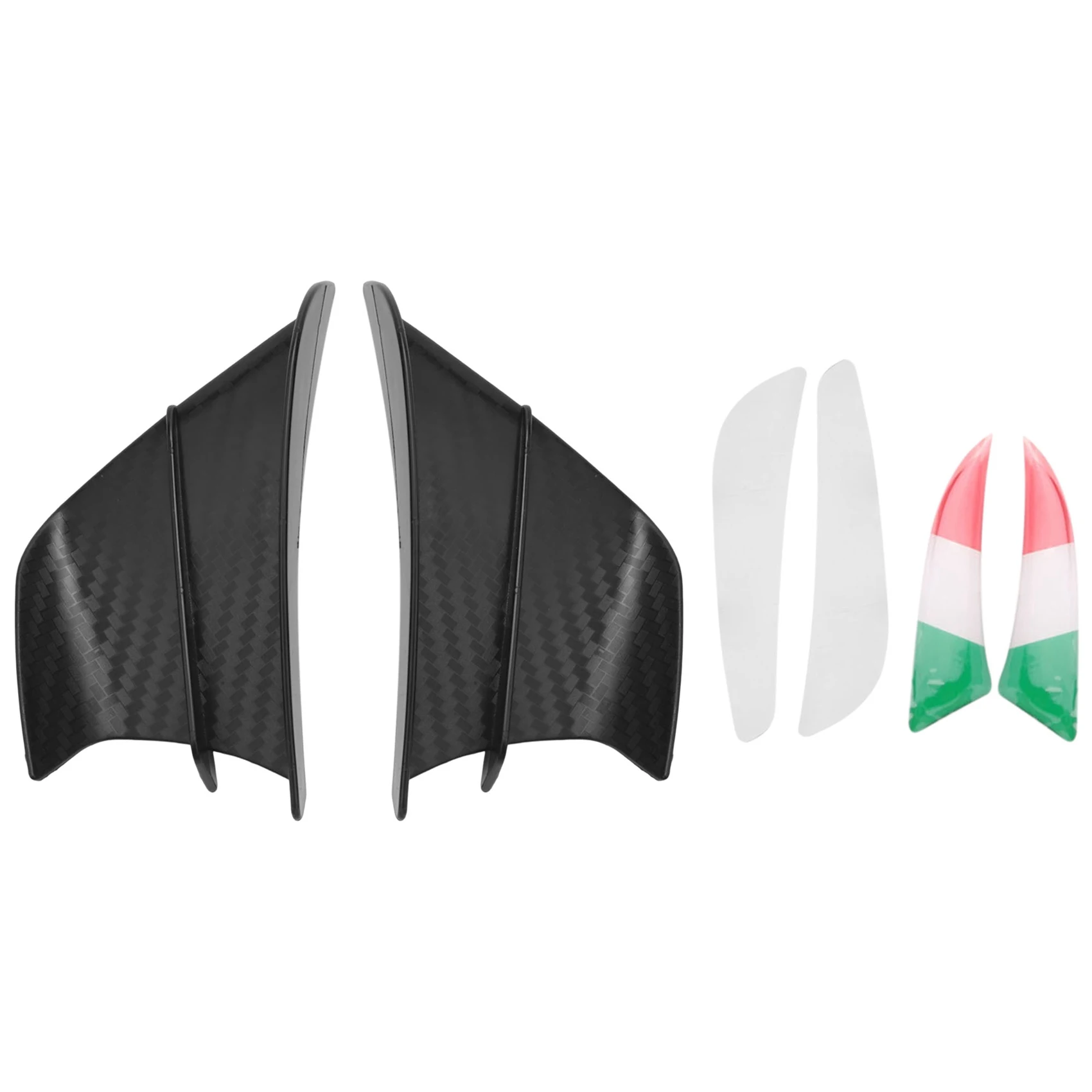 Motorcycle Winglet Aerodynamic Wing Kit Spoiler Motorcycle Wind Flow Fixing Wing for S1000RR V4 ZX-10R R1,Matte Black