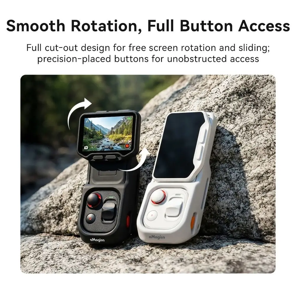 Silicone Detachable Monitor Protective Case Adjustable Wrist Strap Wearable Rmote Screen Wristband for Insta360 Luna Ultra