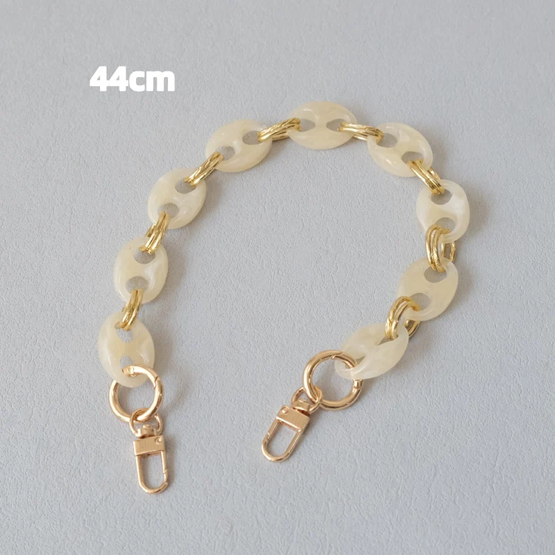 Neue Modische Damen-Taschenaccessoires: Leoparden-Muster, Bonbon-Rot, Blau, Acrylharz, Metallkette, Schulterriemen, Lange Kette für Umhängetaschen – Detail 32