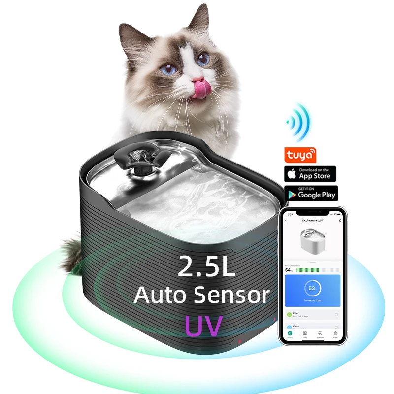 fontaine-a-eau-pour-chat-oem-25-l-avec-application-tuya-en-acier-inoxydable-avec-capteur-uv-sans-fil-fonctionnant-sur-batterie-fontaine-a-eau-automatique-pour-animaux-de-compagnie-wifi