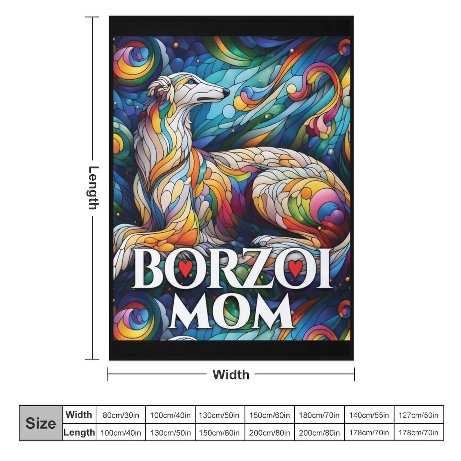 Borzoi mom, stained glass. I love borzois. Throw Blanket Stuffeds warm for winter Soft Blankets