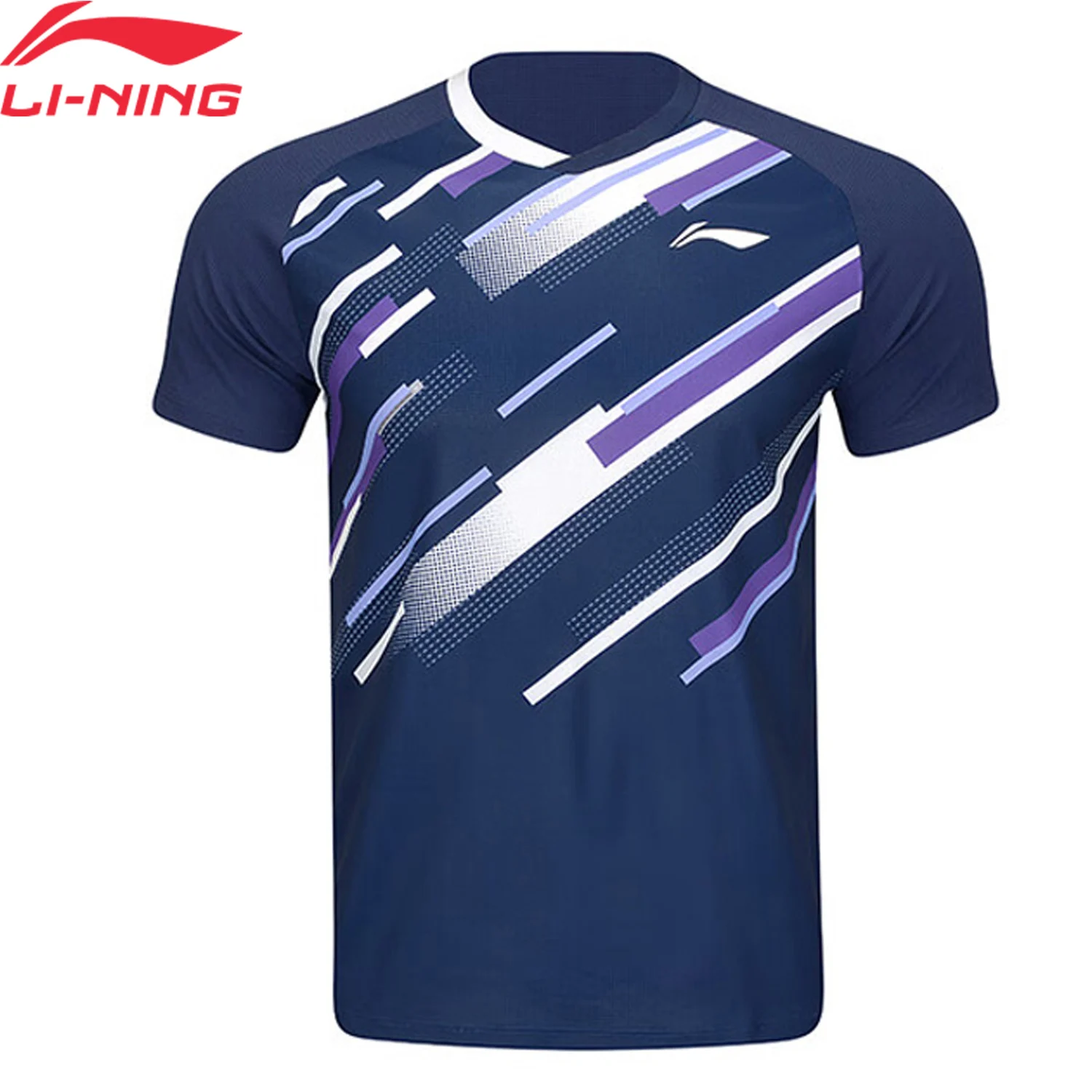 

Li-Ning унисекс профессиональная одежда для бадминтона 100% полиэстер мягкие удобные высокопрочные мужские и женские футболки с подкладкой AAYV033