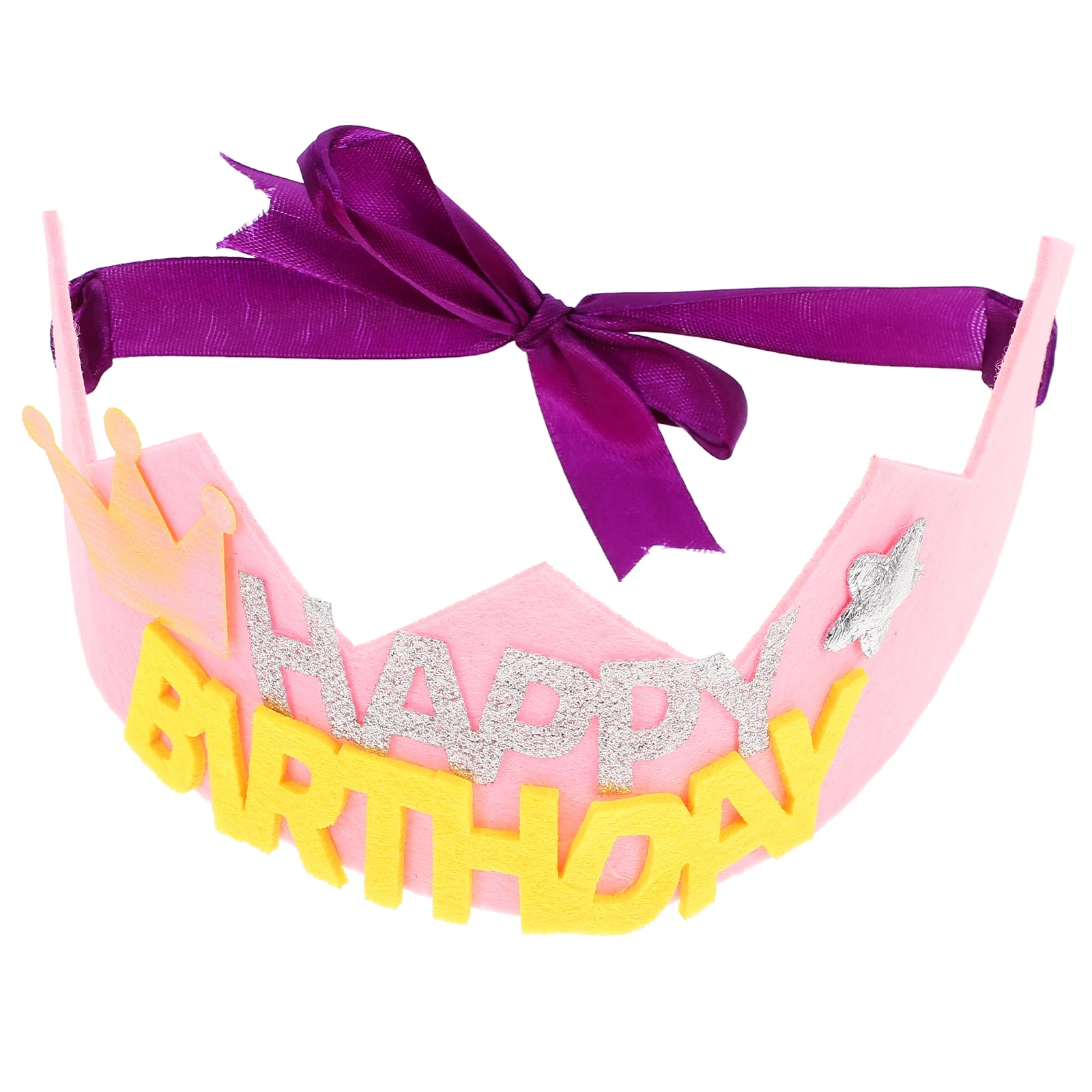 

Kids Birthday Fabric Crown Hat Felt Party Headwear Toddler Birthday Celebration Lovely Children Party Hats Crowns for Kids