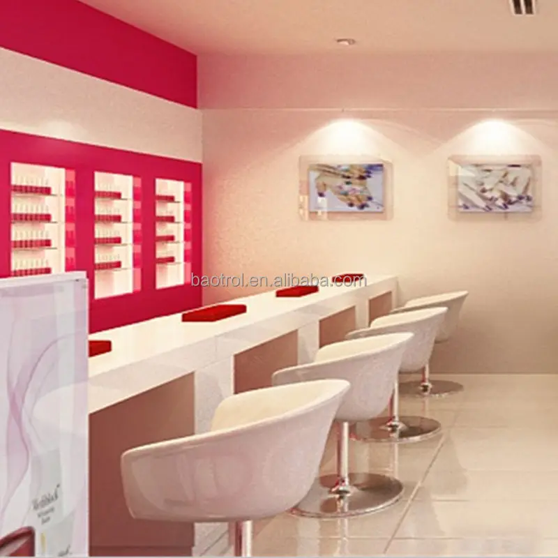 Hottest Products White Nail Stick Solid Surface Nail Salon Furniture