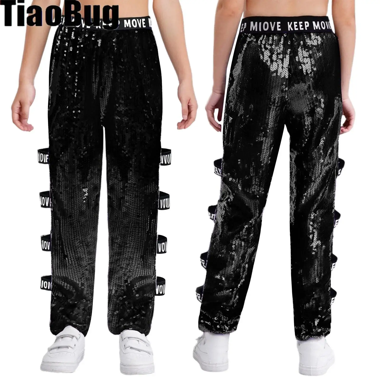 أطفال بنات الرقص السراويل الهيب هوب الجاز مرحلة الأداء زي انقطاع السراويل الترتر اللامعة