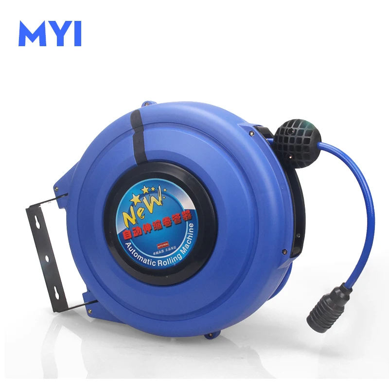 Pneumatic Compressor Automatic Compressed Air Hose Reel Retractable Telescopic Wall Mount PU 8*5 10*6.5 12*8 10M 15M 20M 25M