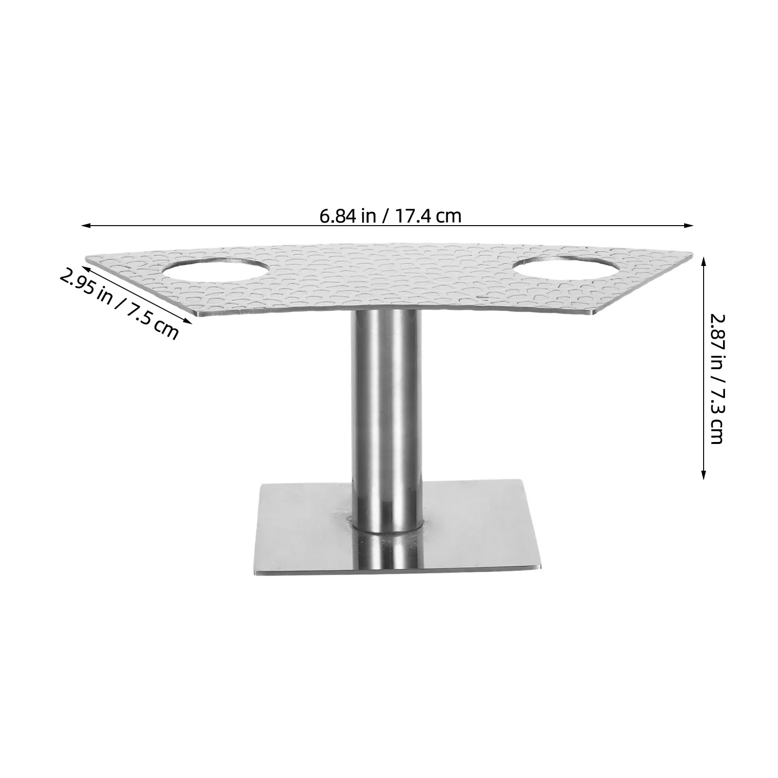 Stainless Steel Sushi Hand Roll Stand with 2 Holes – Ice Cream Cone, Waffle & Sugar Cone Holder Display Rack
