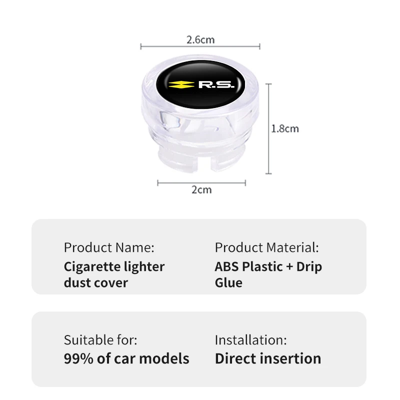 Car Accessories Cigarette Lighter Cover Button Protective Case Dust Cap For Renault Megane Clio Kadjar Captur Sandero Duster 4