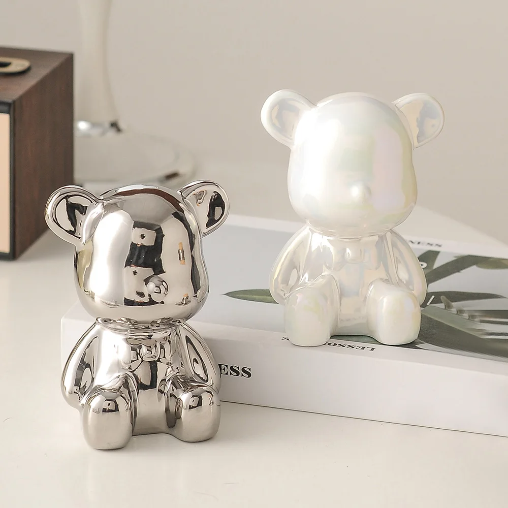 Cute Little Bear Toothpick Barrel home decoration personalized creative q-tip barrel dental floss box storage tank storage box