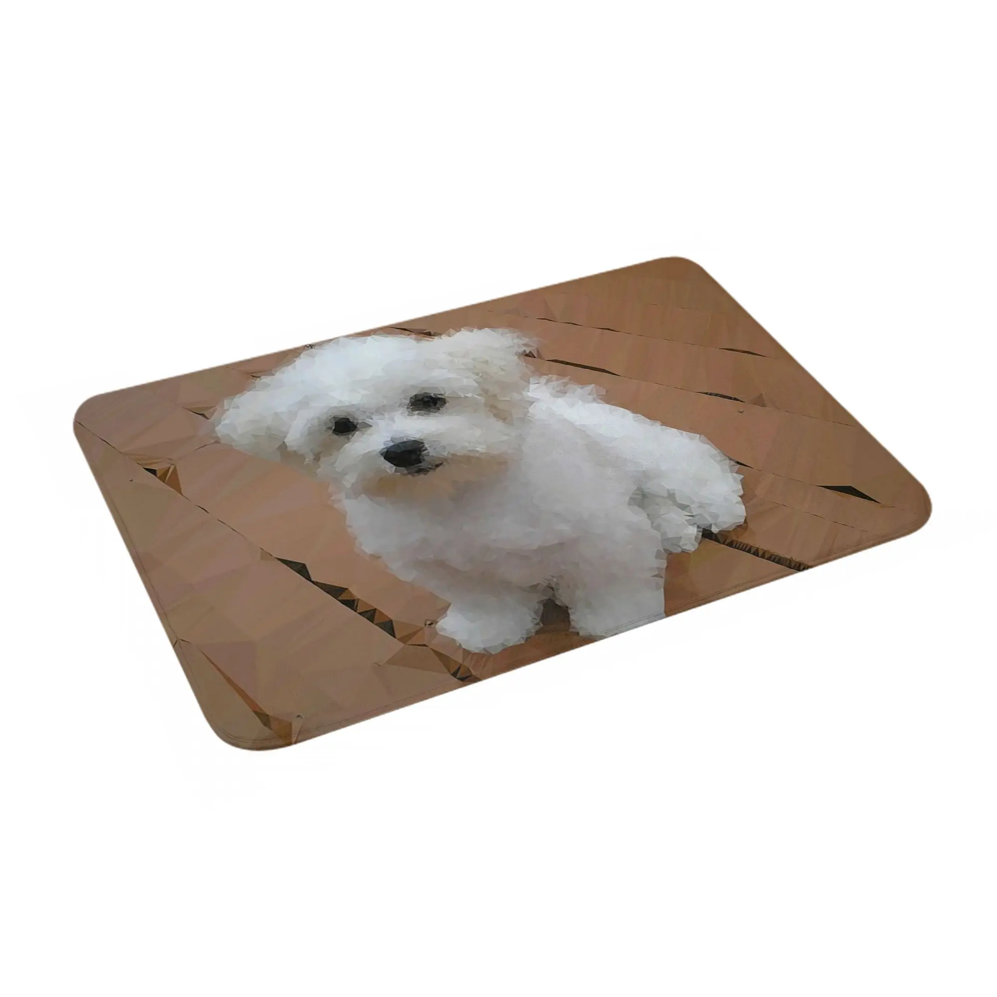 المالطية جرو منخفضة بولي مثلثات هندسية عدم الانزلاق ممسحة الكلمة حصيرة البساط للمطبخ مدخل المنزل الحمام مسند القدم الحصير