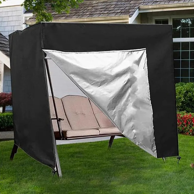 3 Seater Swing Cover for Outdoor Patio  Heavy Duty Hammock Cover for Garden Swing Chair, Bench Glider Canopy Replacement