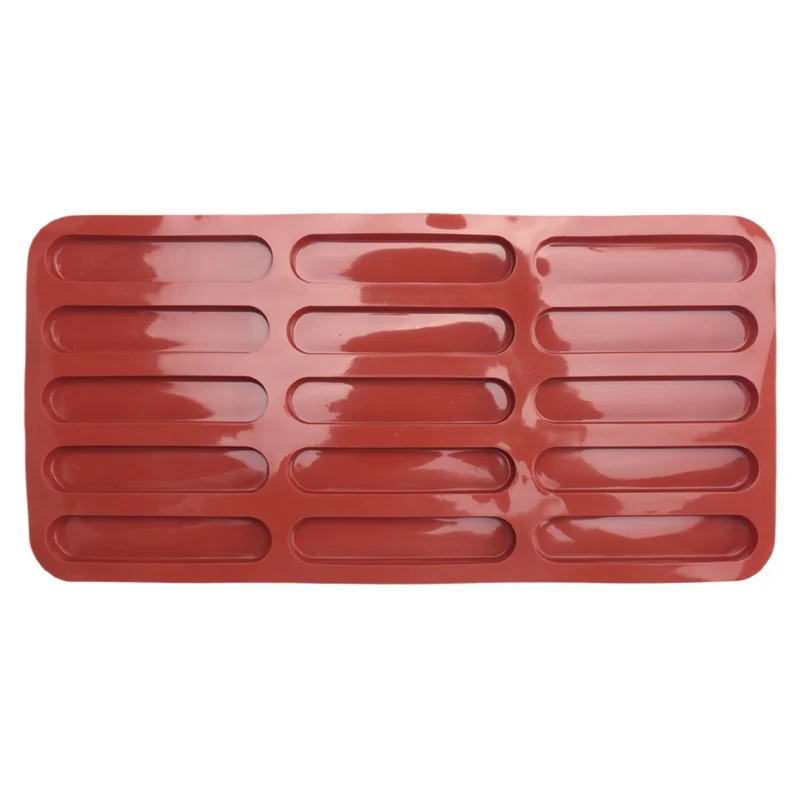 Molde de Silicona para Galletas Tiramisú, Molde para Barras de Cereal con 15 Cavidades, Molde para Barras de Chocolate, Molde de Silicona Largo