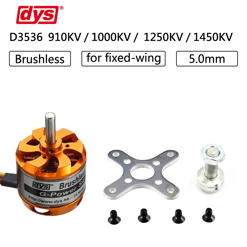 

DYS D3536 Brushless Motor 910KV 1000KV 1250KV 1450KV for RC Fixed-wing & Multi-rotor | Quadcopter Drone Airplane