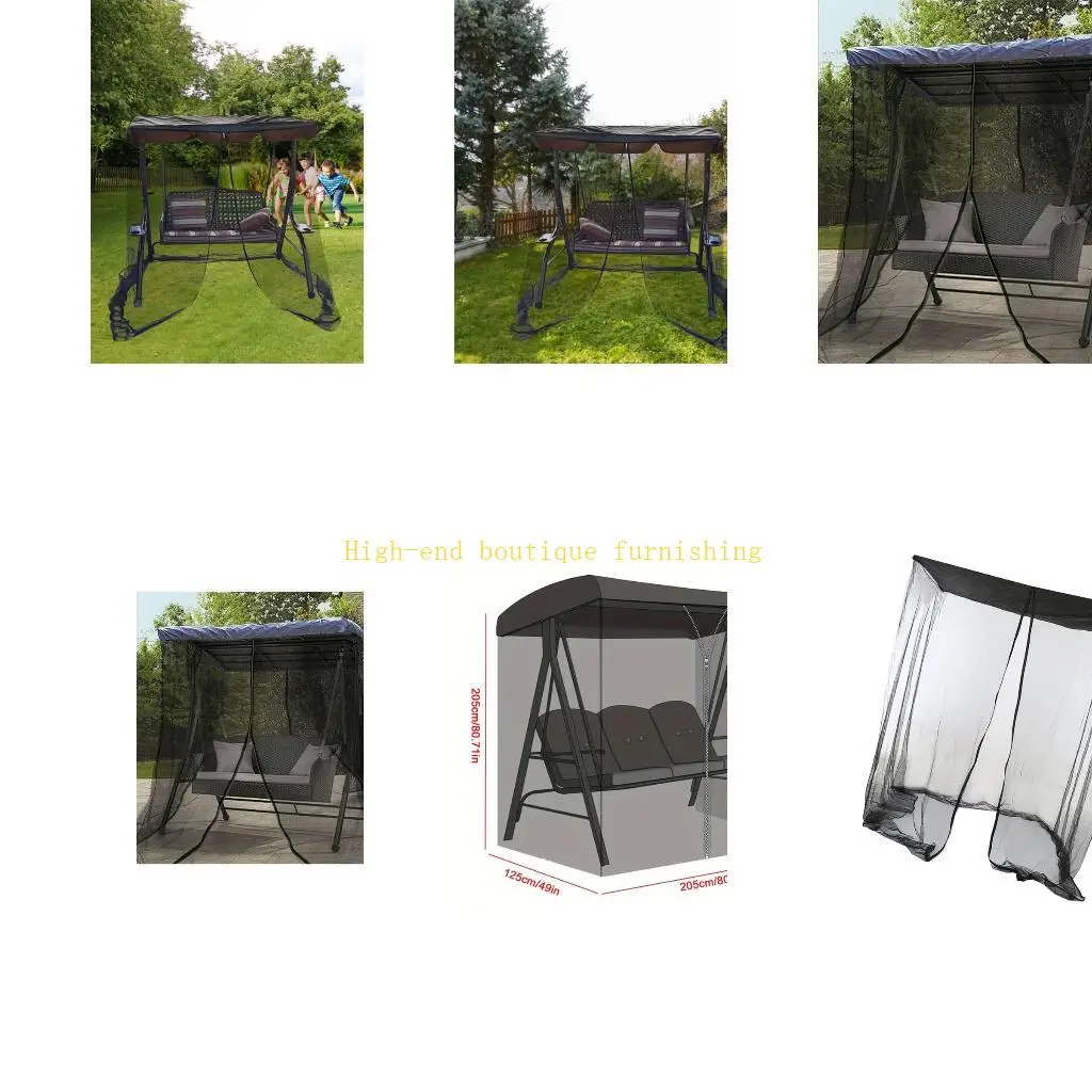 L9NB Porch Swing Surround Screen Cover for Backyard Leisure Time Use