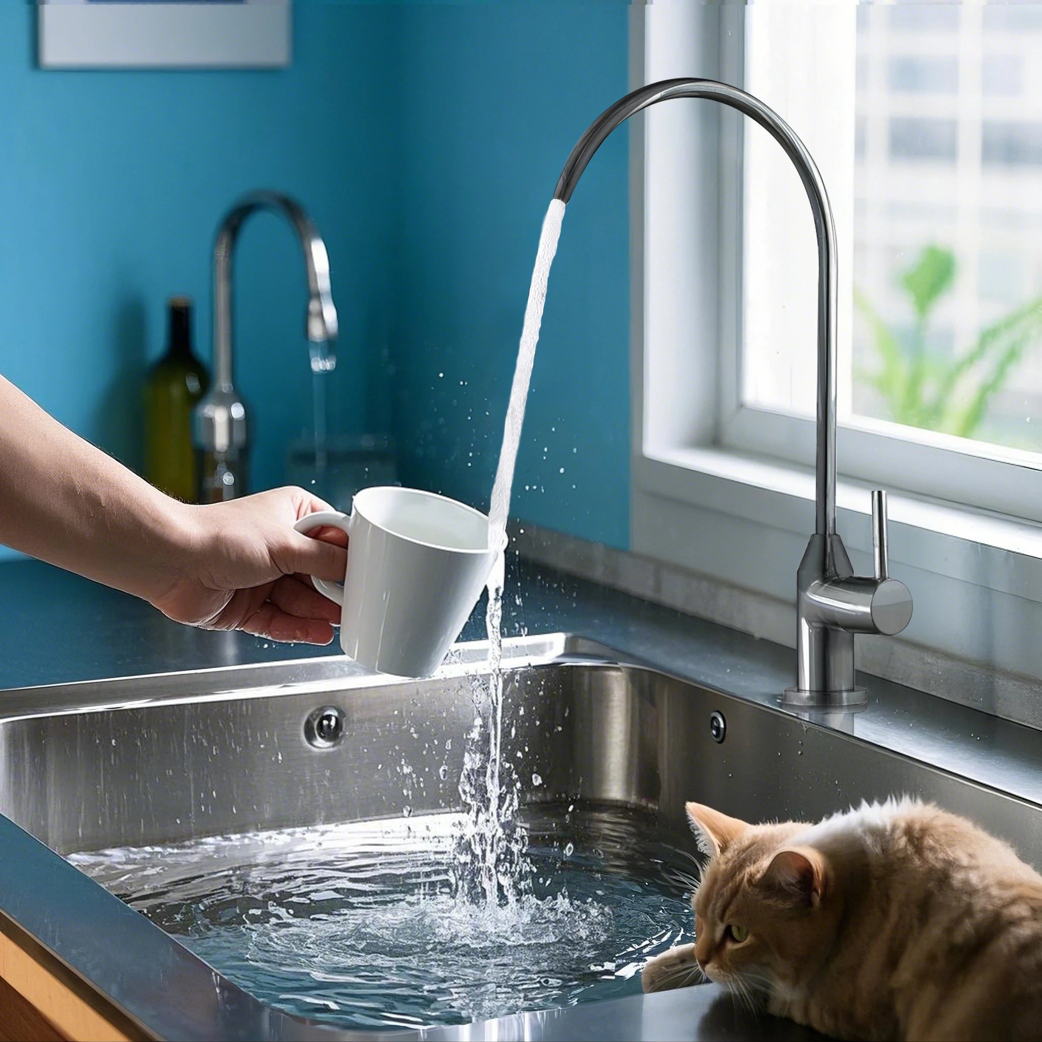 電気蛇口水ポンプ 12V 1.5L/分蛇口自動吸引ポンプキャラバン電気キッチンウォーターポンプキッチン用