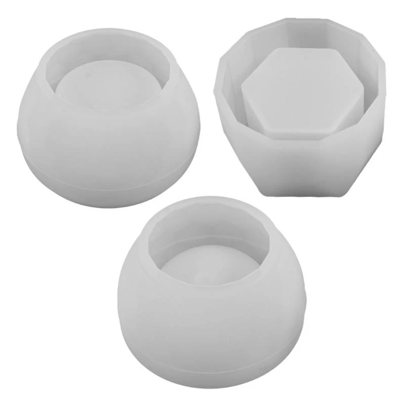  Fruit Tray Plate Casting Mold Handmade Round Bowl Hexagon Cup Dishes Resin Mold