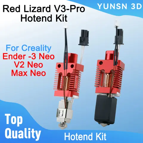 Creality 3D Ender -3 Neo/ V2 Neo/ Max Neo 세라믹 핫 엔드 구리 도금 가열 블록 용 Red Lizard V3-Pro 핫 엔드 키트 업그레이드