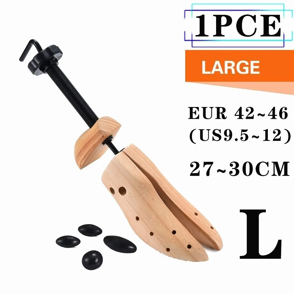 

Shoe Care Adjustable Shoe Stretcher Tension Spring Coil Prevent Creasing Shoe Tree Stretcher Wooden EU34-46 Shoe Expander Pumps