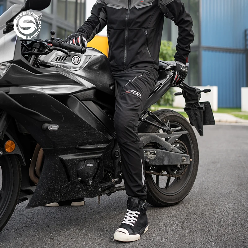 SFK Motorcycle Pants Touring Equipemt Winter Warm Riding Splash Proof Water Trousers With CE Protective Armor Gears Accessories