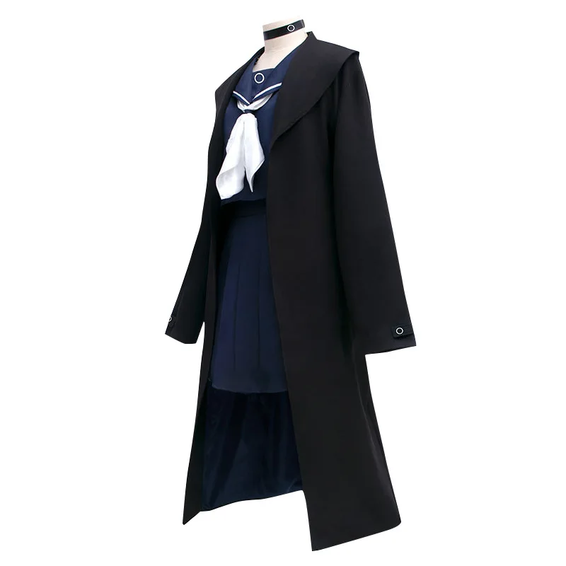 Game Blue Archive Purana Cosplay Costume Black Arona JK Uniform Jacket Coat Women Sailor Skirt Outfit Full Set Wig  Halloween