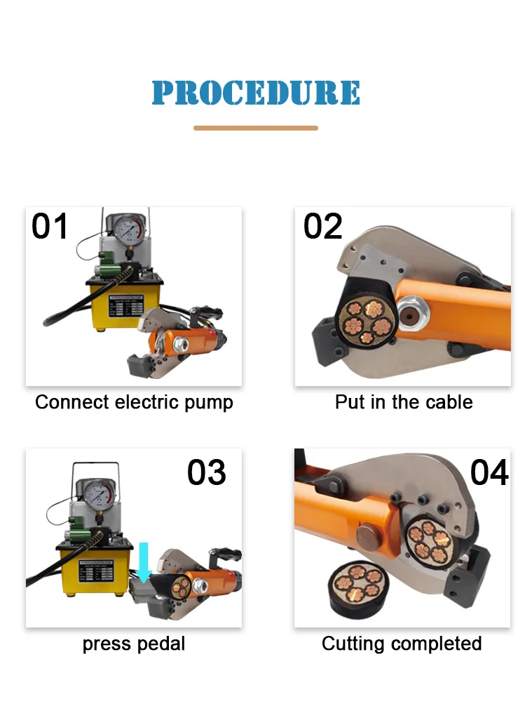 Stainless Steel Hydraulic Cable Cutting Tool Professional Cutter for Copper Aluminum Cable Cutting Operation
