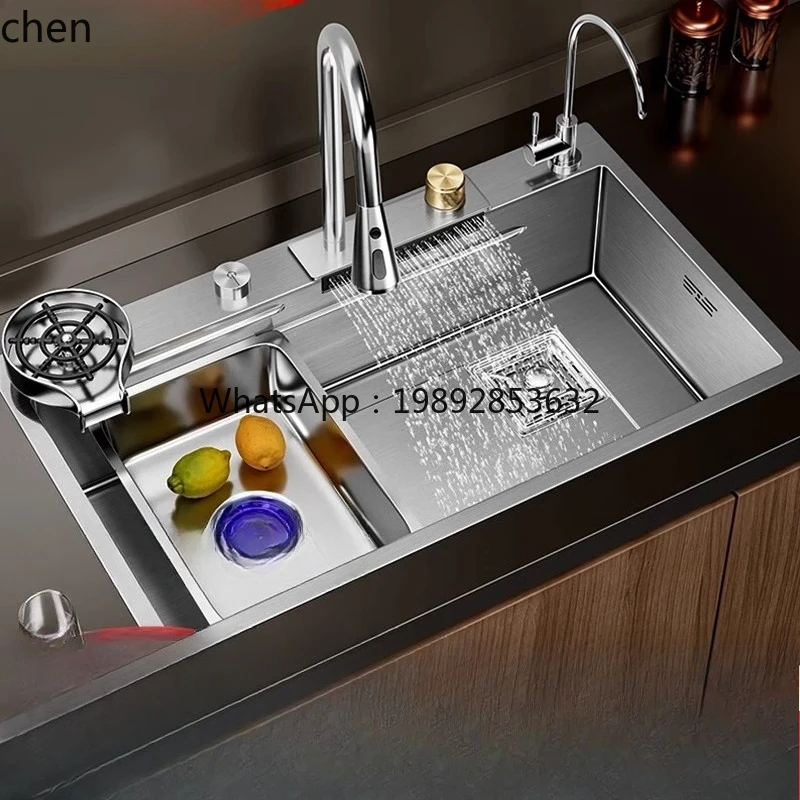 BB  Sink Large Single Bowl Kitchen Sink 304 Stainless Steel Dishwashing Basin Undermount Sink