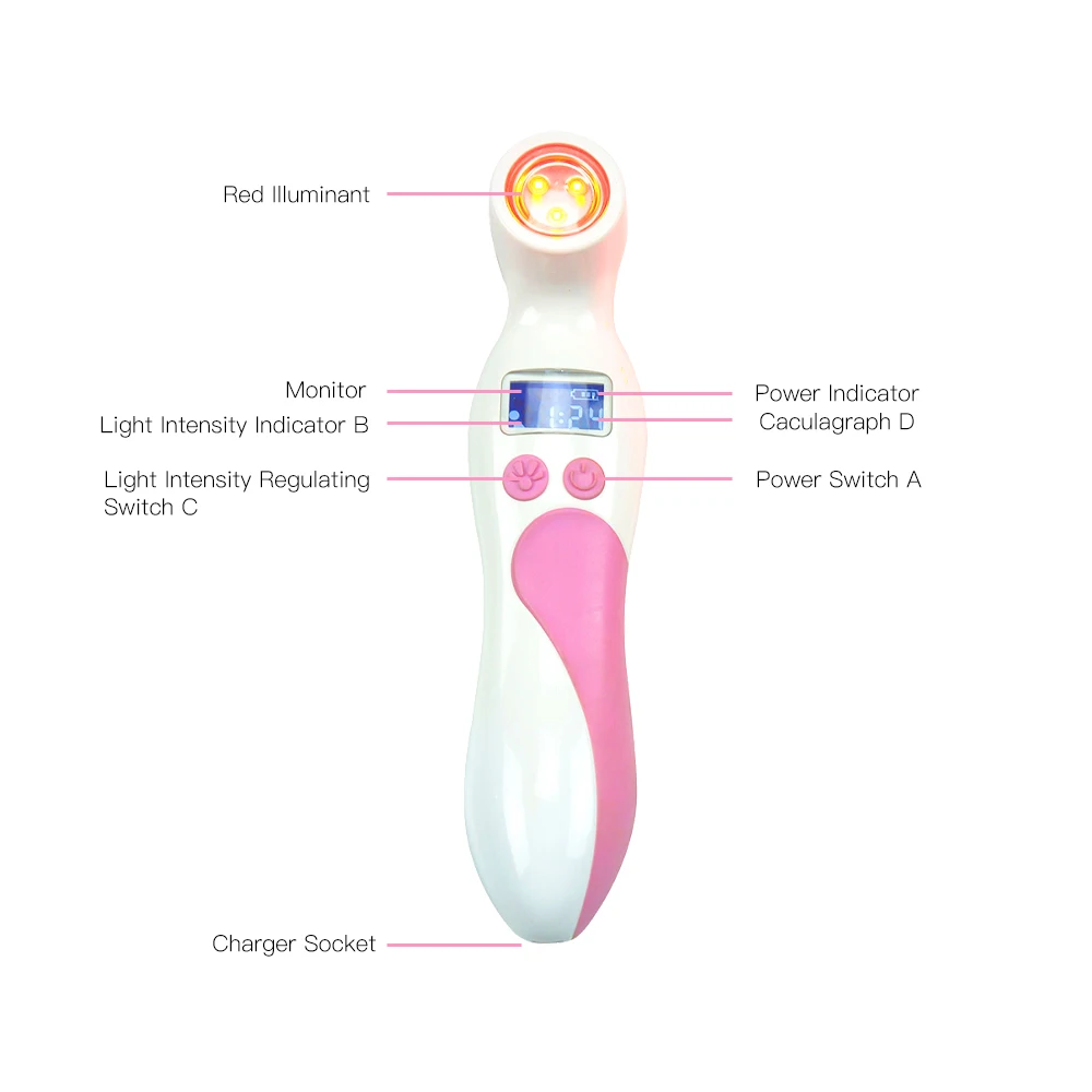 Detección del cáncer de mama mujer autocontrol en casa Dispositivo de detección de luz LED para senos