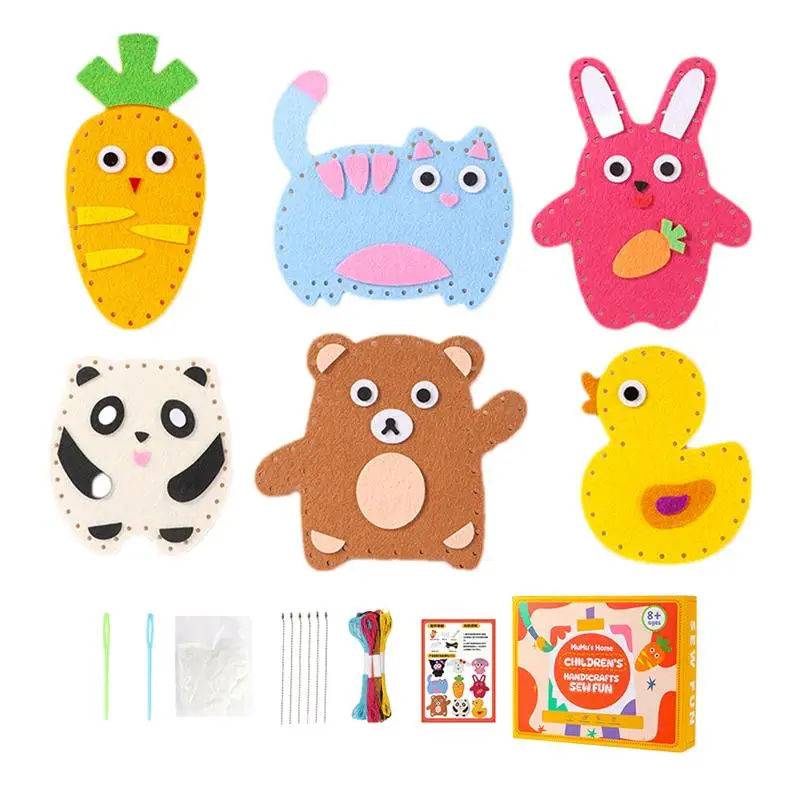 Kits de costura para niños, manualidades y juego de costura, adornos de muñecas DIY, juego de manualidades y costura para niños, aprender a coser, Kits para niños de edad