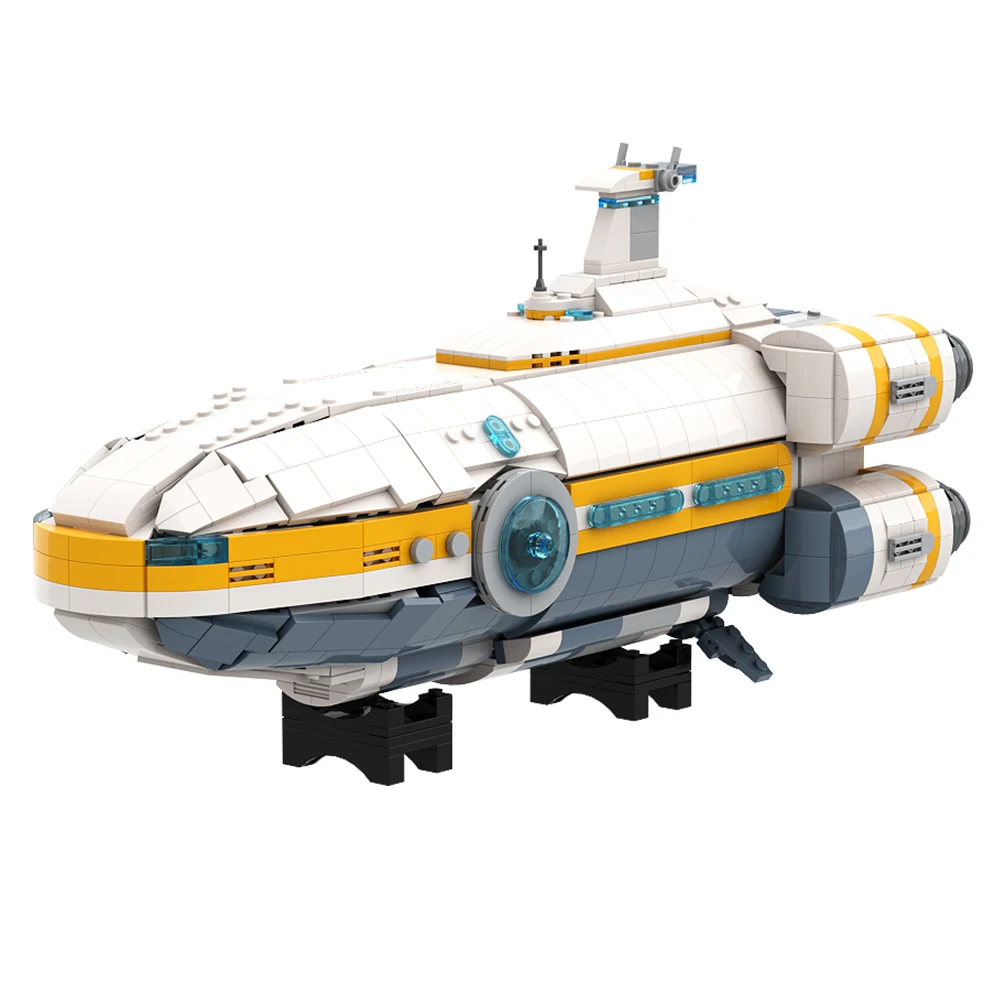 Gobricks juego Subnautica Seamoth vehículo submarino MOC bloques de construcción Kits Subnautica Mini Sub ladrillos juguetes para niños regalos