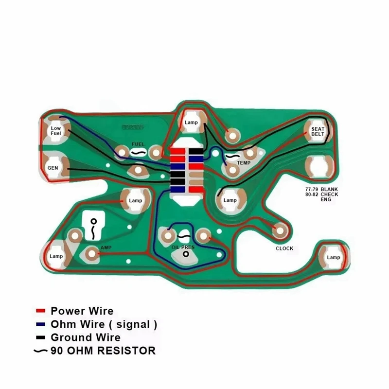 Car Printed Circuit Board For Chevrolet Corvette C3 1977-1982 Gauge Cluster 602505 Replacement