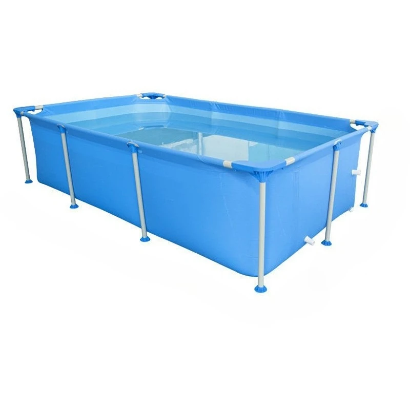 180cm/220cm/260cm/300cm Large Rectangular Portable Swimming Pool Frames, Ideal for Outdoor Water Activities in The Back Garden