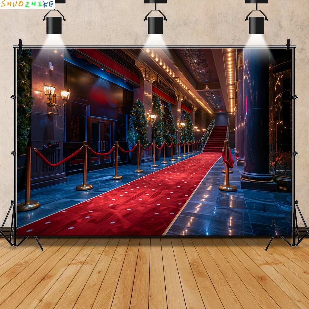 Latar Belakang Fotografi Film Pria Emas Panggung Festival Karpet Merah Latar Belakang Studio Foto Tirai Hitam Muda Emas RD-01