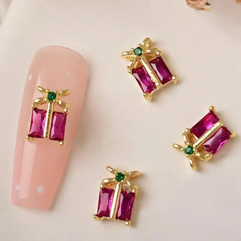 L8RD 3D เล็บ Art Rhinestones คริสต์มาสตกแต่งเล็บเครื่องประดับเล็บสำหรับเล็บ