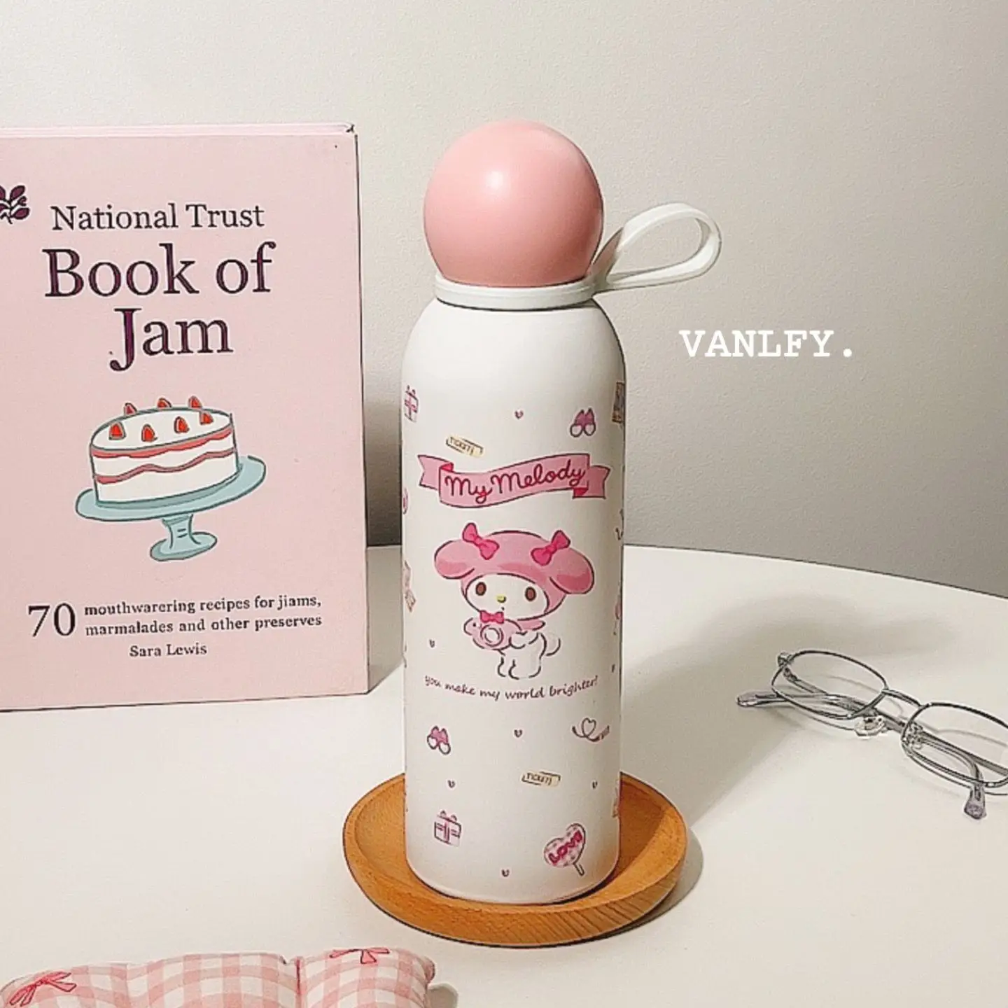 

Ins Style Sanrio My Melody 304 Stainless Steel Thermal Cup Cute Cartoon Vacuum Flask with Handle for Women Students Outdoor Use