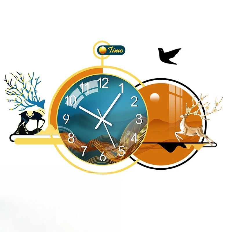 

Light luxury clock wall clock, living room home decoration fashion wall clock, dining room