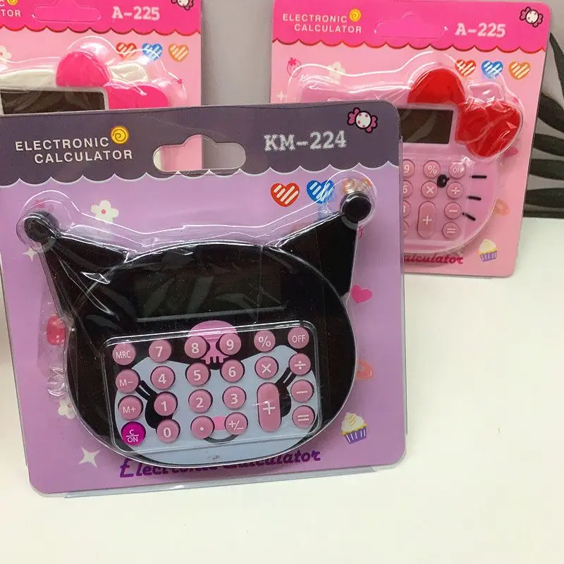 Sanrio Kuromi Nettes Mädchen Herz Präzisionsrechner Kleiner tragbarer Cartoon Student Mathematikrechner Kinder Geburtstagsgeschenk