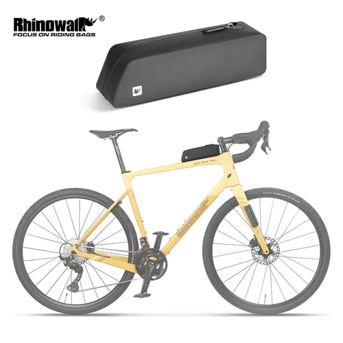 Rhinowalk-bolsa de tubo superior para bicicleta, fijación de tornillo de grava, caja frontal de bicicleta impermeable, accesorios para bicicleta de montaña y carretera