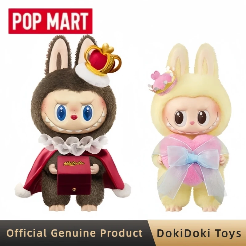 

POPMART The Monsters Let'S Checkmate Series Labubu Queen Vinyl Plush Pendant Cute 38cm King Figure Doll Ornament Toys Gift