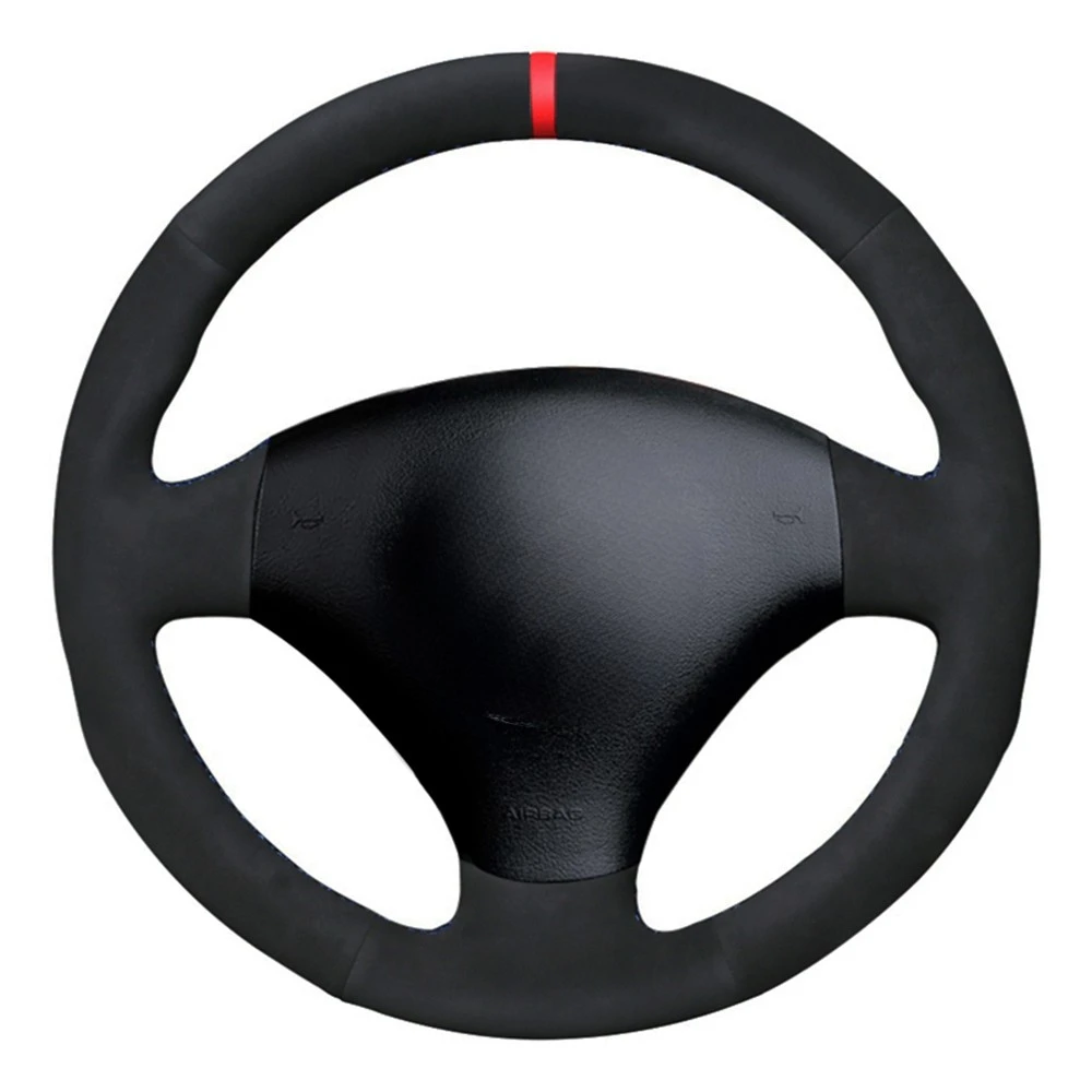 

Car Steering Wheel Cover Genuine Leather Suede For Audi A2 8Z A3 8L Sportback A4 B6 Avant A6 C5 A8 D2 TT 8N S3 S4 RS 4 RS 6